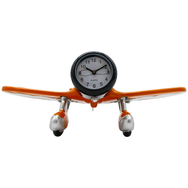 Orange and Silver Gee Bee Desk Clock - Pilot Toys