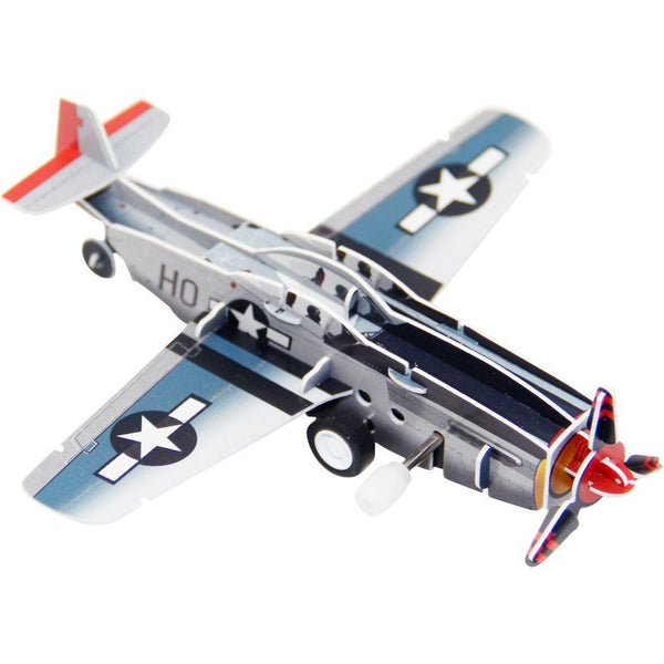 P-51 Mustang Wind-Up 3D Puzzle - Pilot Toys