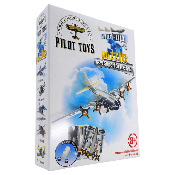 12 Airplane Wind-Up 3D Puzzles with Display Box