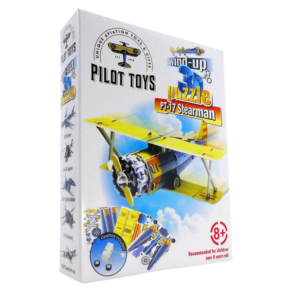 12 Airplane Wind-Up 3D Puzzles with Display Box