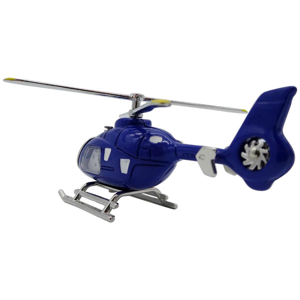 Blue Helicopter Desk Clock - Pilot Toys