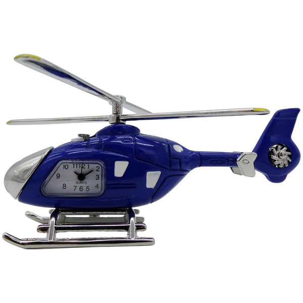 Blue Helicopter Desk Clock - Pilot Toys