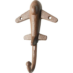 Cast Iron Airplane Hook Antique Brown - Pilot Toys
