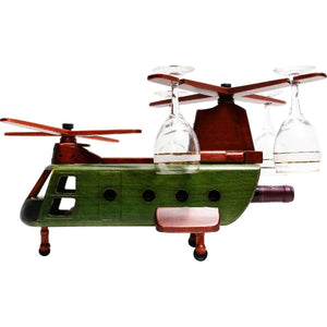Chinook Helicopter Wine Glass and Bottle Holder - Pilot Toys