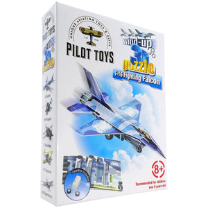 F-16 Fighting Falcon Wind-Up 3D Puzzle - Pilot Toys