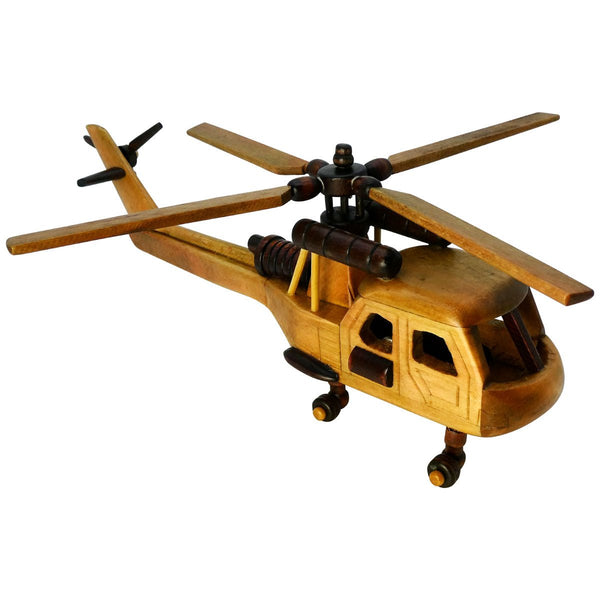 Medium Wood Helicopter - Pilot Toys
