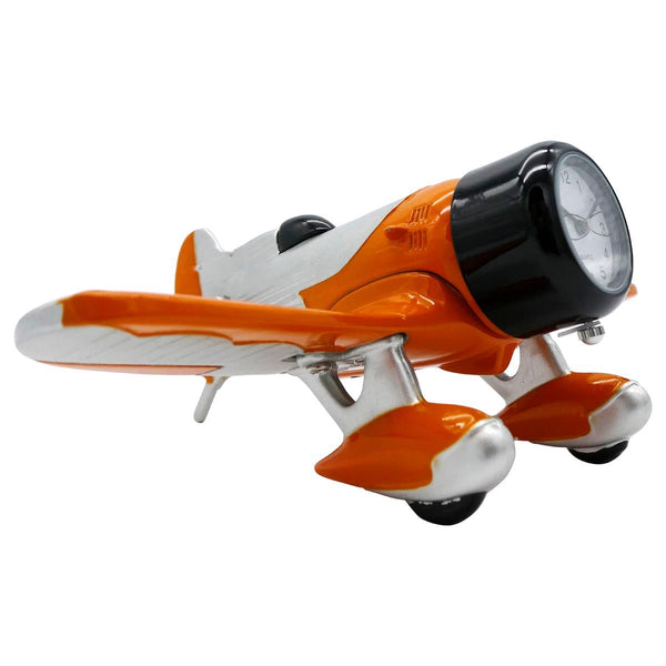 Orange and Silver Gee Bee Desk Clock - Pilot Toys